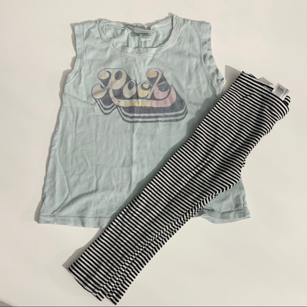 Sz 3 Junk Food tee and Circo leggings